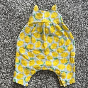 Angel Dear Lemon Print Bodysuit - Yellow and Green